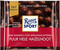 Ritter Sport NS Puur Hele Hazelnoot tablet 100gr