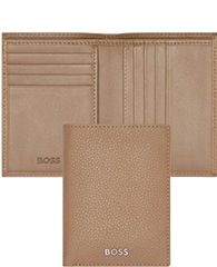 Hugo Boss Dubbele kaarthouder Classic Grained Camel