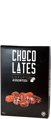 Chocolates de luxe zwart 180gr