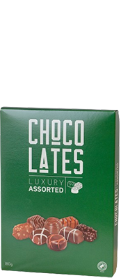 Chocolates de luxe groen 180gr