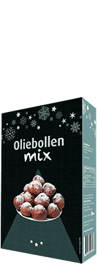 Atlanta Kerst Oliebollen Zwart-Zilver 500gr