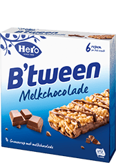 Hero B&#039;tween Melkchocolade 6-pack reep 25gr