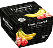 Fruitdessert Appel-Banaan zwart 2x100gr