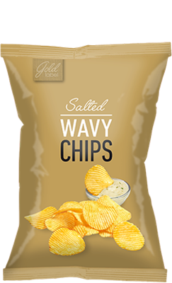 Goud Ribbelchips Zout