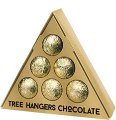 Goud Chocolade kerstballen 6 stuks