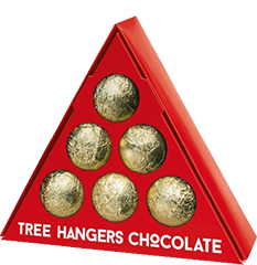 Rood Chocolade kerstballen 6 stuks