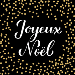 Napkin 33 Joyeux Noël black/gold FSC Mix