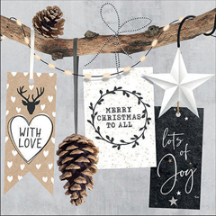 Napkin 33 Christmas hangtags FSC Mix