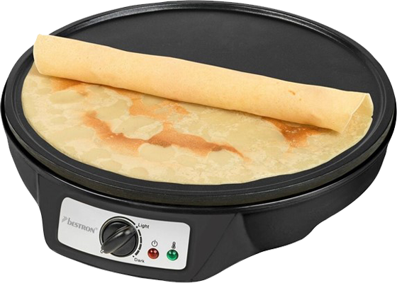 Crêpemaker - 1000W - Ø30cm - Instelbare thermostaat - Zwart