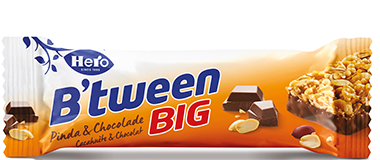 Hero B&#039;tween Chocolade Pinda reep 50gr