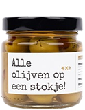 Alle olijven op een stokje!, Piment olijven