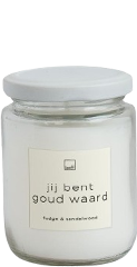 Leeff Jar Candle L - Jij bent goud waard