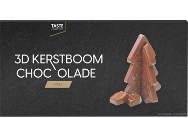 Taste collection 3D kerstboom melkchocolade 