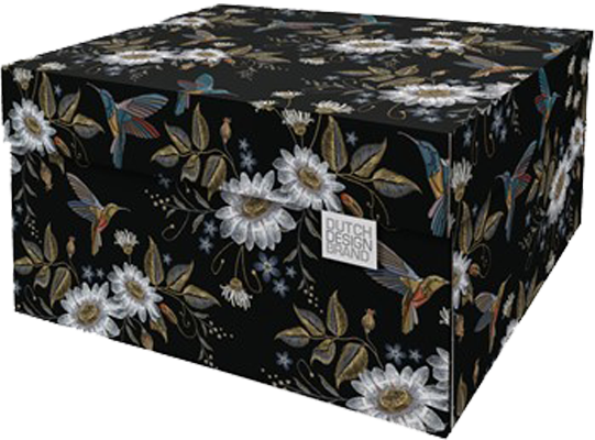 Dutch Design Storage Box Classic Hummingbirds in the Night